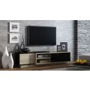 Halmar Sigma 1 TV Stand, 180x35x45cm, Oak/Black (CAMA-SIGMA-1C)