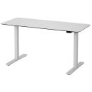 Martin Compact Electric Height Adjustable Desk 100x60cm Grey/White (28-7046-X1)