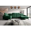 Eltap Neviro Lux Corner Sofa 201x350x77cm, Green (CO-NEV-LT-35LU)