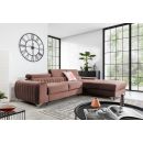 Eltap Grayson Cloud Corner Pull-Out Sofa 205x275x98cm, Pink (CO-GRA-RT-24NU)