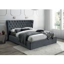 Каркасная кровать Signal Carven Velvet 160x200 см, без матраса, серого цвета