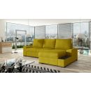 Eltap Black Omega Corner Pull-Out Sofa 165x245x90cm, Yellow (Ng03)