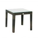 Home4You Wicker Garden Table, 50x50x45cm, Dark Brown (11809)