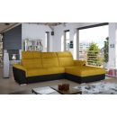 Stūra Dīvāns Izvelkams Eltap Trevisco Omega/Soft 216x272x100cm, Dzeltens (Tre_40)