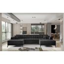 Eltap Vertizo Lukso Corner Pull-Out Sofa 170x350x93cm, Black (CO-VER-UV-10LU)