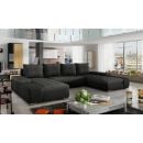 Eltap Marino Berlin/Soft Corner Pull-Out Sofa 53x363x88cm, Grey (MA03)