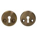 MP MUZ-06-V AB Door Handle Plate for Key, Old Gold (9652)