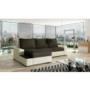 Eltap Black Sawana/Soft Pull-Out Corner Sofa 165x245x90cm, Brown (Ng41)