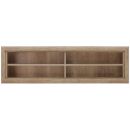 Black Red White Koen 2 Wall-Mounted Shelf, 26.5x143.5x42cm, Oak (S337-SFW/143-DAMO)