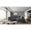 Eltap Lanvin Cloud Corner Pull-Out Sofa 210x260x93cm, Grey (CO-LAN-RT-06NU)