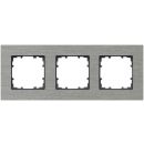 Siemens Delta Miro Surface-Mounted Aluminium Frame 3 Gang