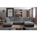 Eltap Evanell Monolith/Monolith Corner Pull-Out Sofa 216x336x102cm, Grey (Evl_40)