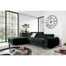 Eltap Grayson Loco Corner Pull-Out Sofa 205x275x98cm, Green (CO-GRA-LT-35LO)