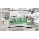 Eltap Newark Soro/Soft Corner Pull-Out Sofa 57x237x90cm, Green (Na28)