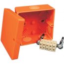 Коробка монтажная для воздуховодов Kopos KSK 100 PO, квадратная, 101x101x63.5 мм, оранжевая
