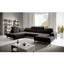 Eltap Bretan Lux Corner Sofa 205x350x107cm, Black (CO-BRE-LT-10LU)