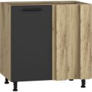 Halmar Vento Free Standing Cabinet, 52x100x82cm, Black/Oak (V-UA-VENTO-DN-100/82-ANTRACYT)