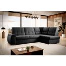 Eltap Sado Flores Corner Pull-Out Sofa 192x272x95cm, Black (CO-SAD-RT-10FL)