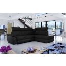 Eltap Loreto Sawana/Soft Pull-Out Corner Sofa 60x260x102cm, Black (Lor_57)