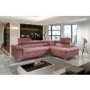 Eltap Eridano Monolith Corner Pull-Out Sofa 202x275x90cm, Pink (ERI_09)