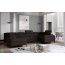 Eltap Escada Sawana Corner Pull-Out Sofa 200x330x98cm, Brown (Esc_19)