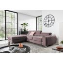 Eltap Grayson Loco Corner Pull-Out Sofa 205x278x92cm, Pink (CO-GRA-LT-24LO)