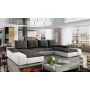 Eltap Marino Sawana/Soft Corner Pull-Out Sofa 53x363x88cm, Grey (MA08)