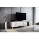 Halmar Lotta TV Stand, 140x40x53cm, White/Oak (CAMA-LOTTA-RTV-140-2D2S-BI/DSO)