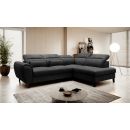 Eltap Noble Cloud Corner Pull-Out Sofa 201x255x100cm, Grey (CO-NOB-RT-06NU)