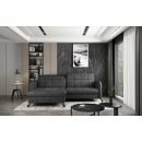 Eltap Lorelle Dora Corner Pull-Out Sofa 160x225x105cm, Grey (Lore_43)