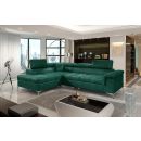 Eltap Eridano Monolith Corner Pull-Out Sofa 202x275x90cm, Green (ERI_36)