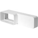 Ventilācijas Taisnstūra Kanālu Savienojums Europlast KS25-15 220x55mm-110x55mm, Balts