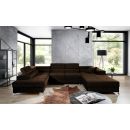 Eltap Eduardo Kronos Corner Pull-Out Sofa 202x345x90cm, Brown (Edr_101)