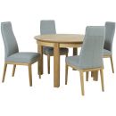Home4You Chicago New Dining Room Set Table + 4 Chairs Oak (K840084)