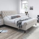 Home4You Lucia Double Bed 160x200cm, With Mattress, Beige (K288514)