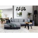 Stūra Dīvāns Izvelkams Eltap Sorento Monolith/Monolith 195x295x80cm, Pelēks (SO_58)