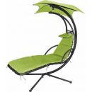 Качающееся кресло Besk Dream с подставкой, 190x105x205 см, Зеленое/Черное (136159)