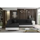 Eltap Pieretta Sawana/Soft Corner Pull-Out Sofa 58x260x80cm, Black (Prt_02)