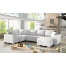 Stūra Dīvāns Izvelkams Eltap Marco Soft 53x312x92cm, Balts (Mc_09)