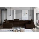 Eltap Escada Monolith Corner Pull-Out Sofa 200x330x98cm, Brown (Esc_32)