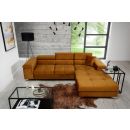 Stūra Dīvāns Izvelkams Eltap Ricardo Monolith 205x280x90cm, Dzeltens (Ric_66)