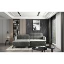 Eltap Lorelle Monolith Corner Pull-Out Sofa 160x225x105cm, Grey (Lore_57)