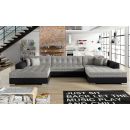 Stūra Dīvāns Izvelkams Eltap Vento Berlin/Soft 60x355x80cm, Pelēks (Vet04)