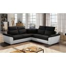 Eltap Federico Sawana/Soft Corner Pull-Out Sofa 268x268x102cm, Black (Fed_19)