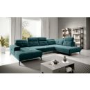 Eltap Bretan Velvetmat Corner Sofa 205x350x107cm, Green (CO-BRE-RT-38VE)