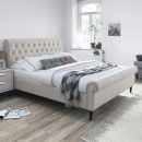 Home4You Lucia Double Bed 160x200cm, With Mattress, Beige (K288513)