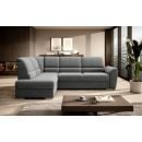 Eltap Siber Flowers Corner Pull-Out Sofa 186x270x93cm, Grey (CO-SIB-LT-04FL)