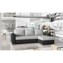 Eltap Newark Sawana/Soft Pull-Out Corner Sofa 57x237x90cm, Grey (Na26)