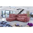 Eltap Loreto Monolith Corner Pull-Out Sofa 60x260x102cm, Pink (Lor_37)