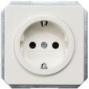 Siemens Delta Profile Flush-Mounted Contact Socket 1-way with Earth, Pure White (5UB1405)